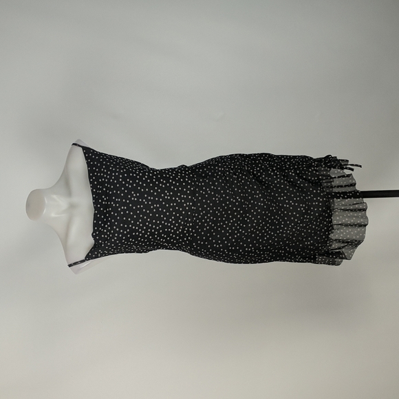 PrettyLittleThing Dress Size 20 Black Purple Polka Dots Sleeveless Bodycon NEW - Picture 2 of 8